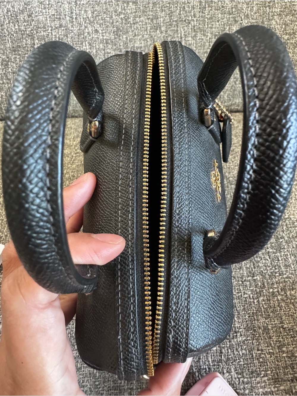 Coach Black Mini Leather Satchel with Gold Hardware - Picture 7 of 12